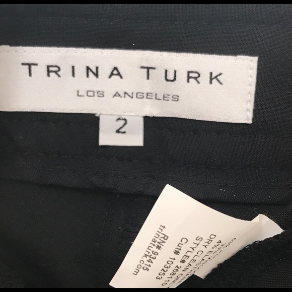 Trina Turk 2 Black Low Rise Trouser Bermuda Shorts - Picture 10 of 12